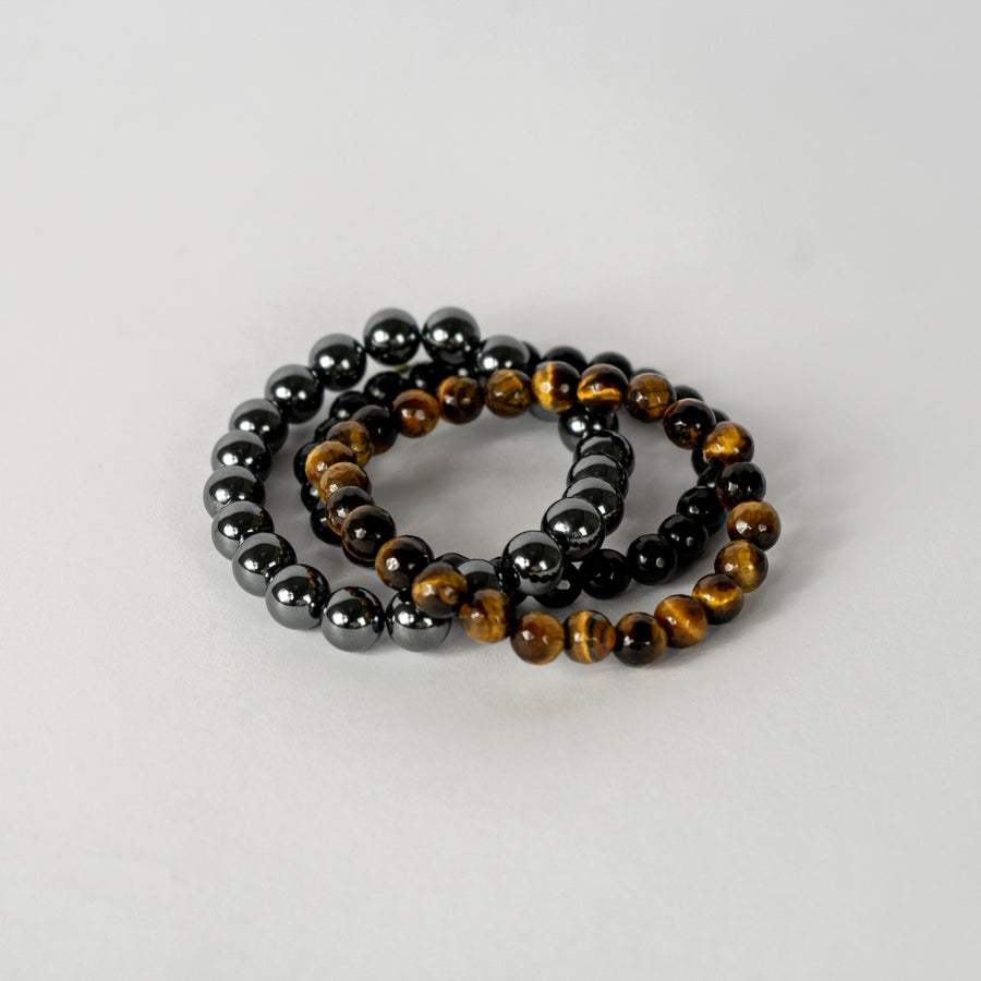 10mm Bracelet- Hematite