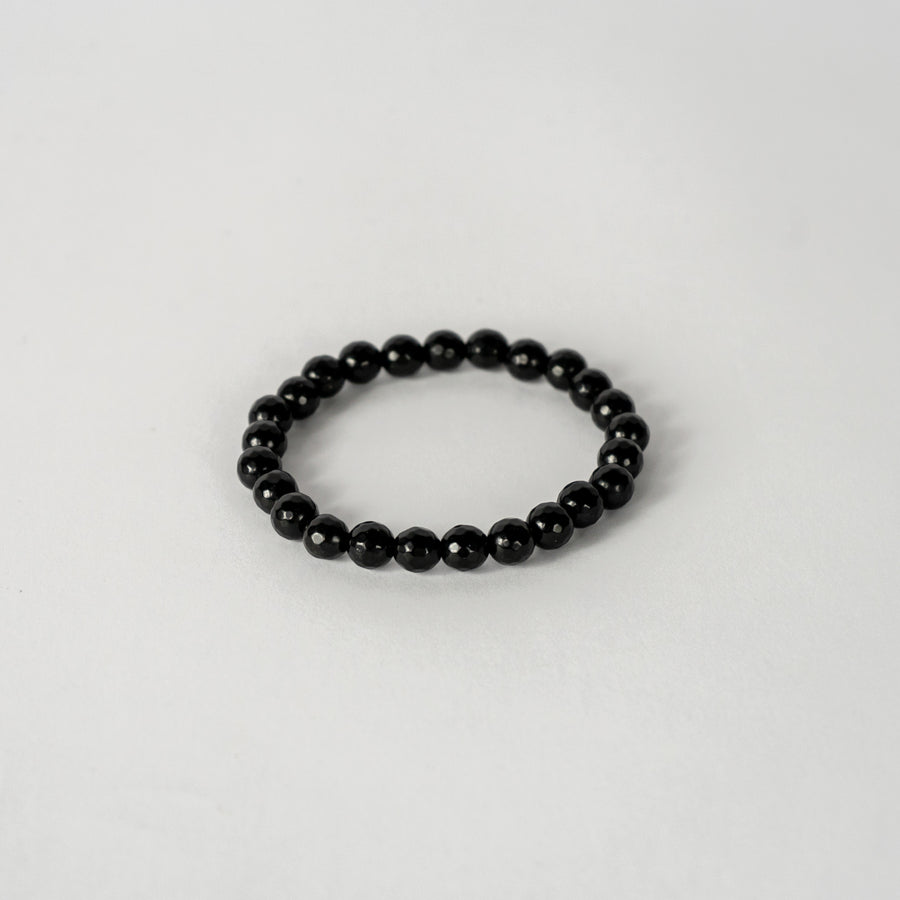 8mm Faceted Bracelet Onyx