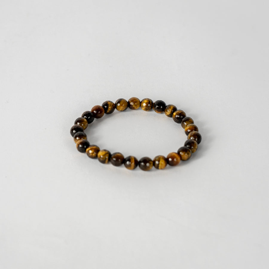 8mm Faceted Bracelet-Tiger Eye