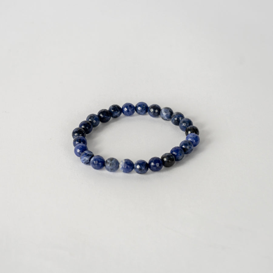 8mm Faceted Bracelet-sodalite