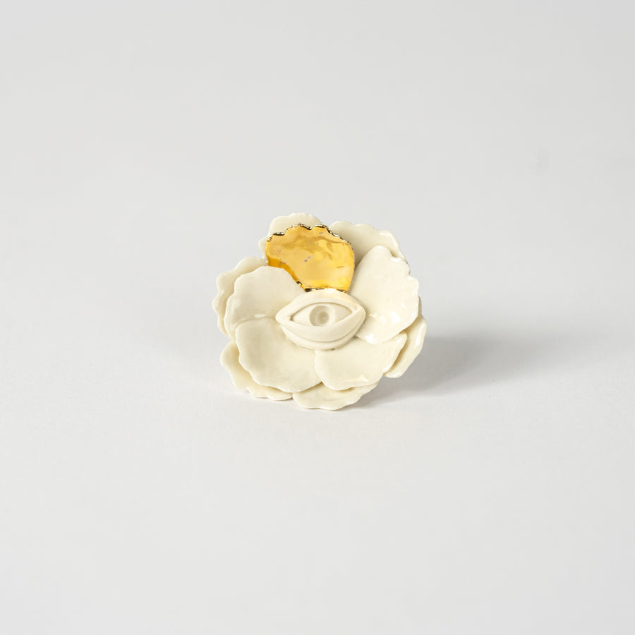 Ceramic Blooming Eye Ring