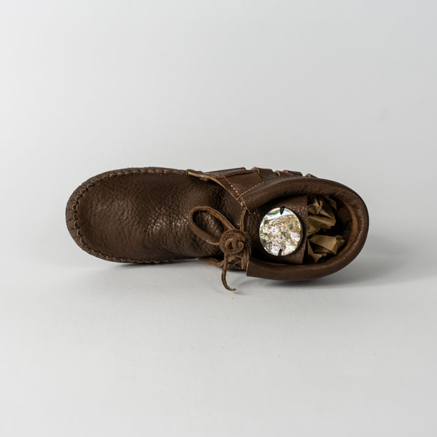 Handcrafted Moccasins -Woven with Abalone Shell