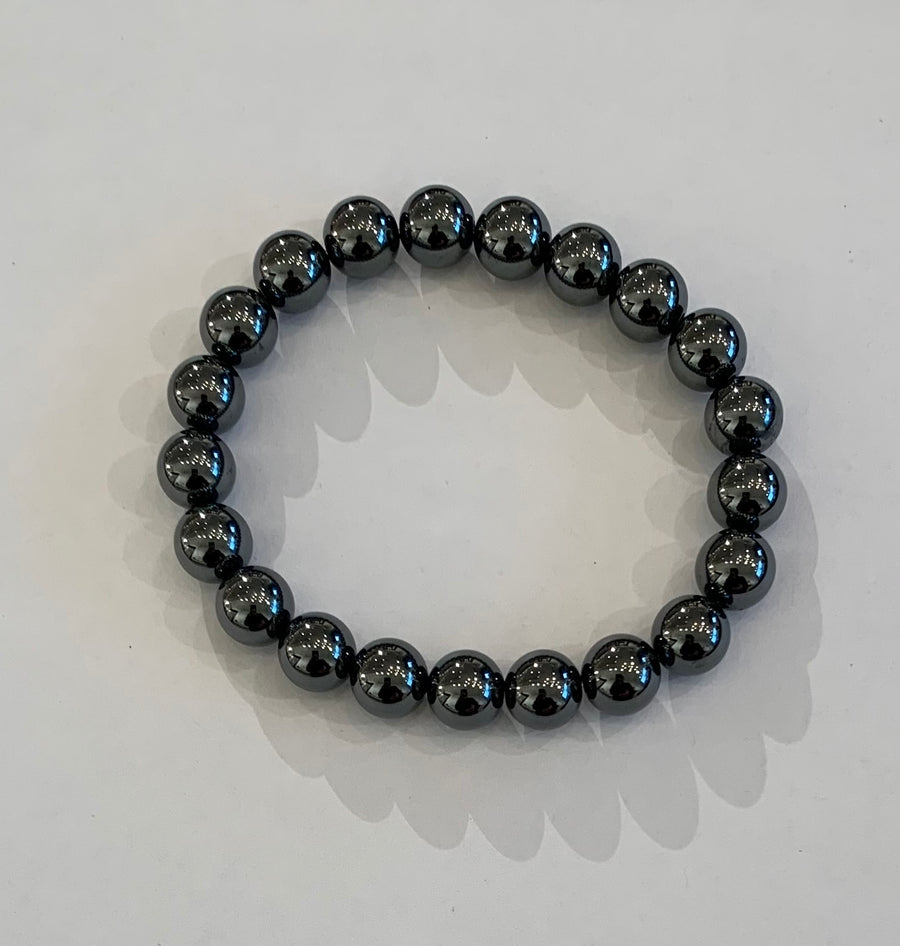 10mm Bracelet- Hematite